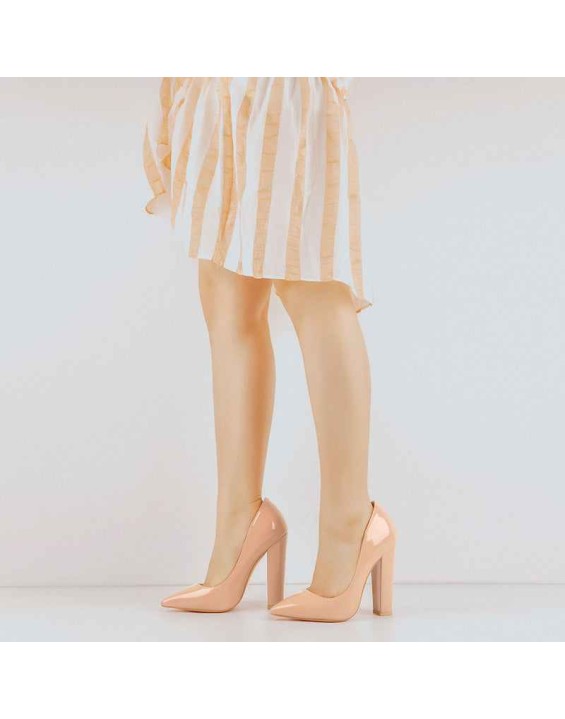 Baby Pink Elegant Classic Women Pointed toe Pumps Chunky Heels