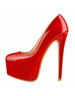 Classic Round Toe Platform Pumps Chunky Heels