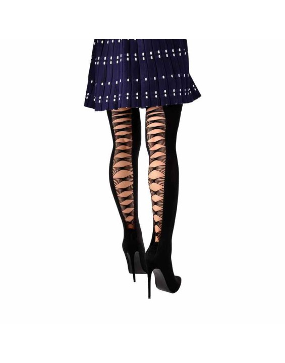 Thigh High Pointy Toe Stiletto Stretch Back Hollow Out Stocking Booties