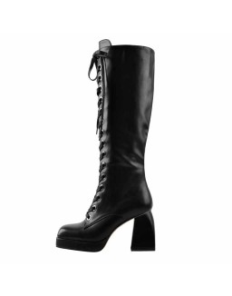 Square Chunky Heels Over The Knee Platform Boots