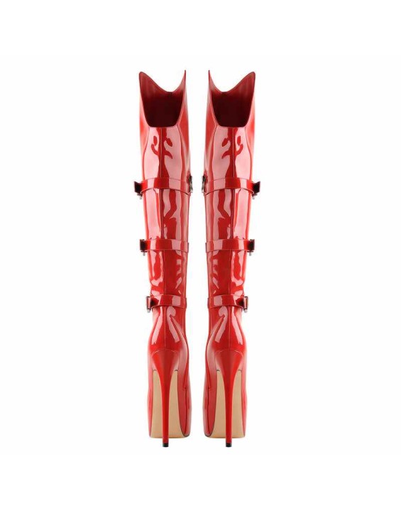 Leather Platform High Over The Knee High Heel Boot