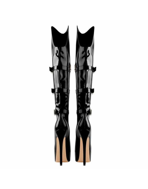 Leather Platform High Over The Knee High Heel Boot