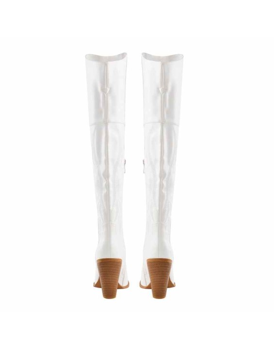 Pointed Toe Embroidery  Chunky Heel Western Boots