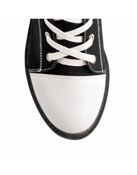 Platform Lace Up Canvas Boots
