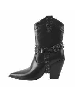 Pointed Toe Black Cowgirl Boots