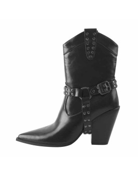 Pointed Toe Black Cowgirl Boots