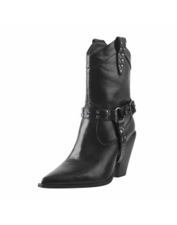 Pointed Toe Black Cowgirl Boots
