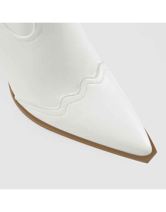 Western Zipper Round Up Mid-Calf Boots
