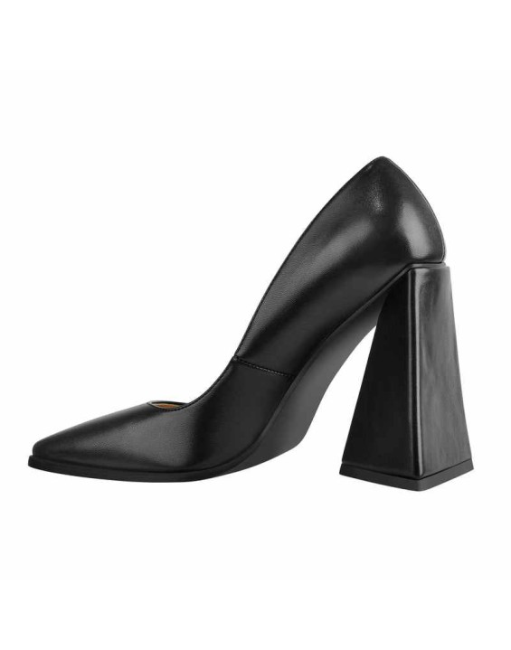Square Toe Triangle Block High Heels Pumps