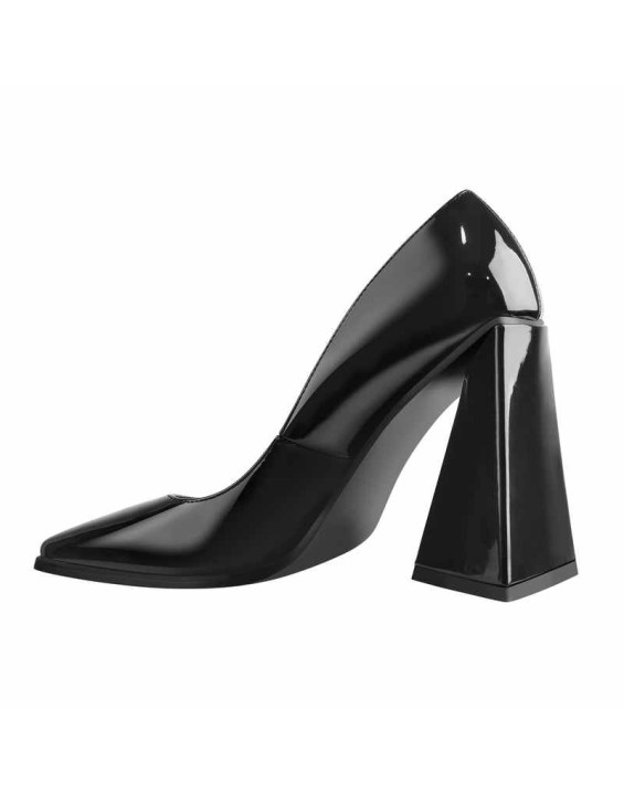Square Toe Triangle Block High Heels Pumps