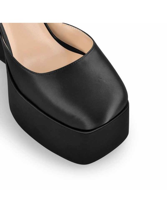 Ankle Strap Platform Chunky High Heel Pumps