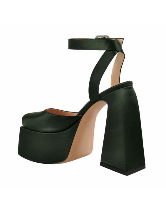 Ankle Strap Platform Chunky High Heel Pumps