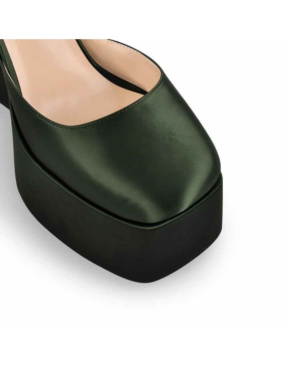 Ankle Strap Platform Chunky High Heel Pumps