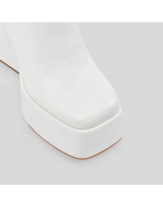 Chunky Ankle Boots Thick High Heels Platform Shoes