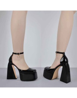 Ankle Strap Chunky Platform Mary Jane Pumps