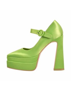 Ankle Strap Chunky Platform Mary Jane Pumps