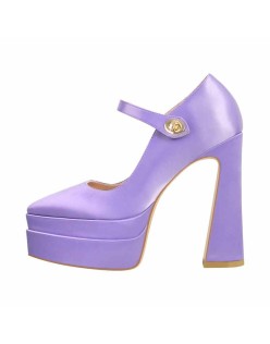 Pointed Toe Platform Mary Jane Pumps