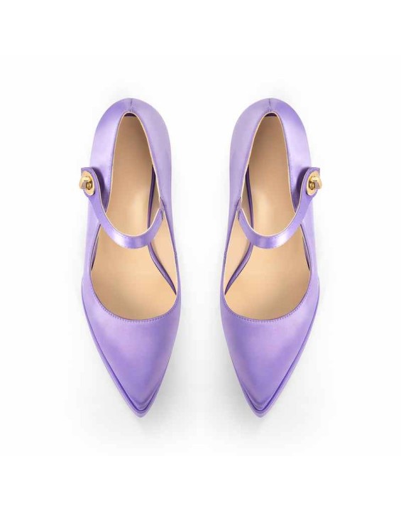 Pointed Toe Platform Mary Jane Pumps