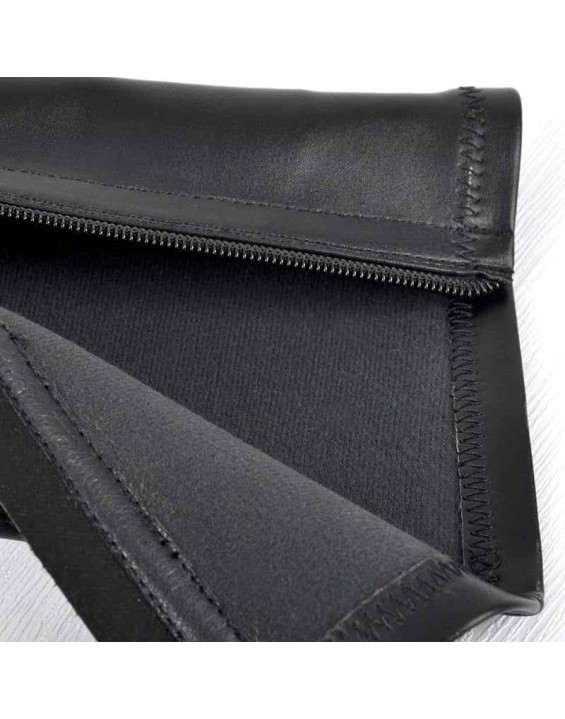 Black Platform Zip Up Mid-Calf Boots