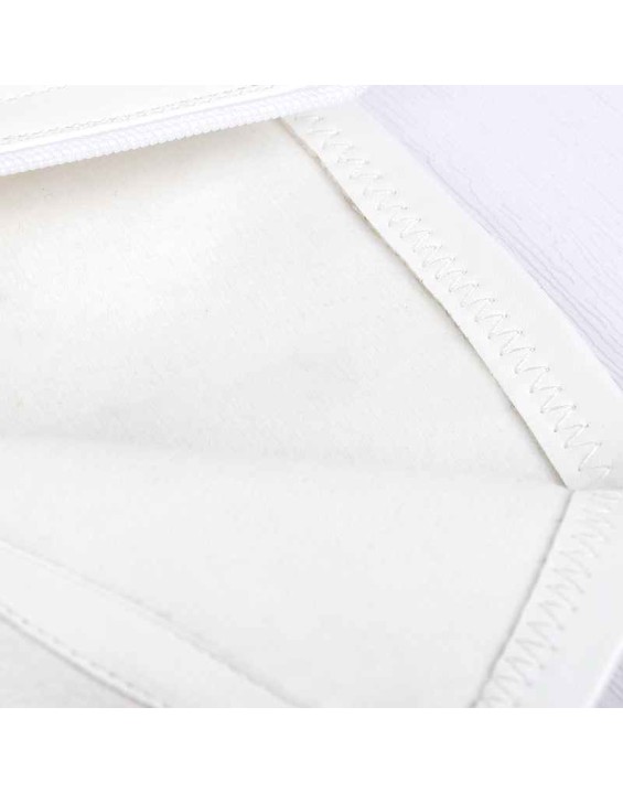 White Chunky Heel Side Zipper Boots