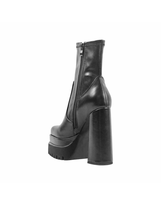 Double Platform Block Heel Ankle Boots