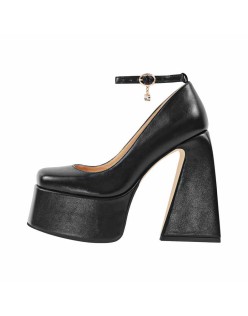 Platform Chunky High Heel Ankle Strap Pumps