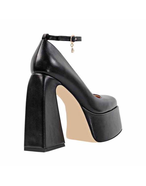 Platform Chunky High Heel Ankle Strap Pumps