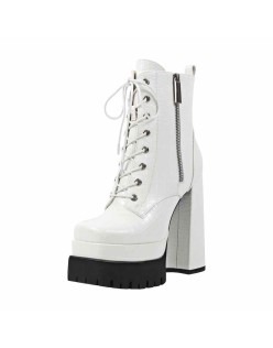 Double Platform Lace-up Side Zipper Boots