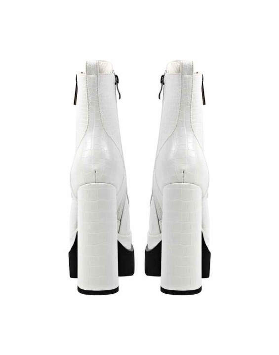 Double Platform Lace-up Side Zipper Boots