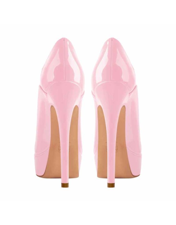 Pink Platform Lace-up Stiletto Ankle Boots