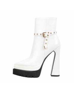 Platform Chunky High Heel Ankle Boots