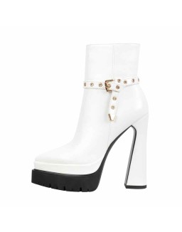 Platform Chunky High Heel Ankle Boots