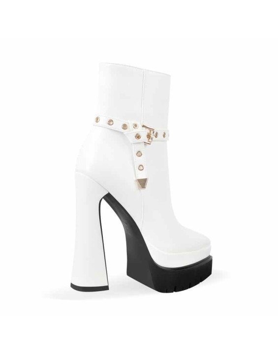 Platform Chunky High Heel Ankle Boots