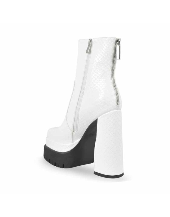 Platform Chunky High Heels Zipper Ankle Boots