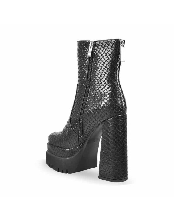 Platform Chunky High Heels Zipper Ankle Boots