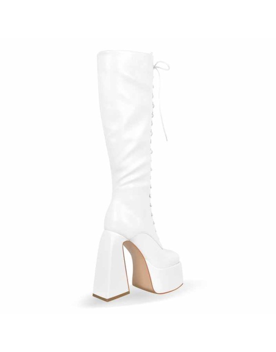 Chunky Heels Platform Knee High Boots