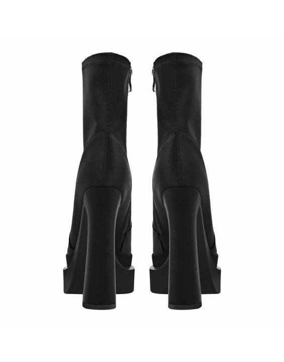 Double Platform Pointed Toe Split Joint Boots