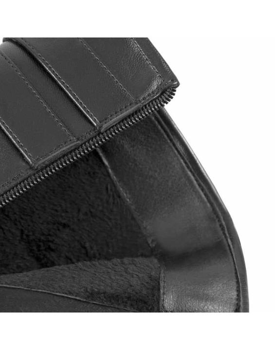 Platform Chunky High Heels Buckle Zip Ankle Boots