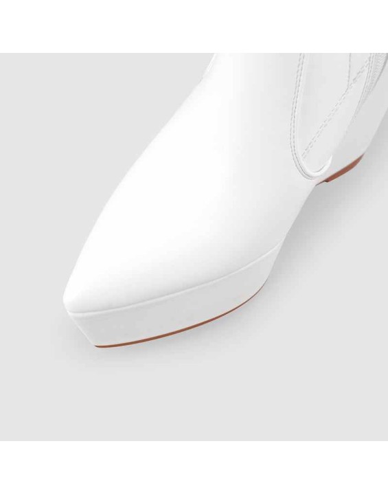 Wedge High Heel Platform Zip up Ankle Boots