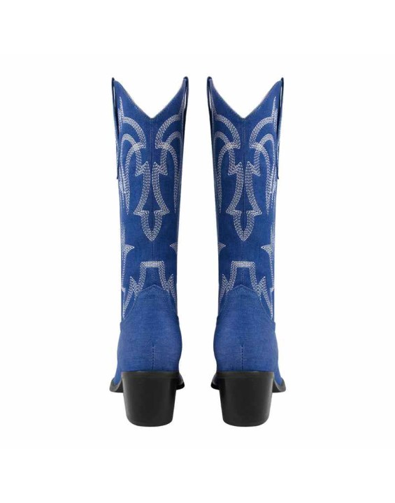 Embroidery Mid-Calf Cowboy Boots
