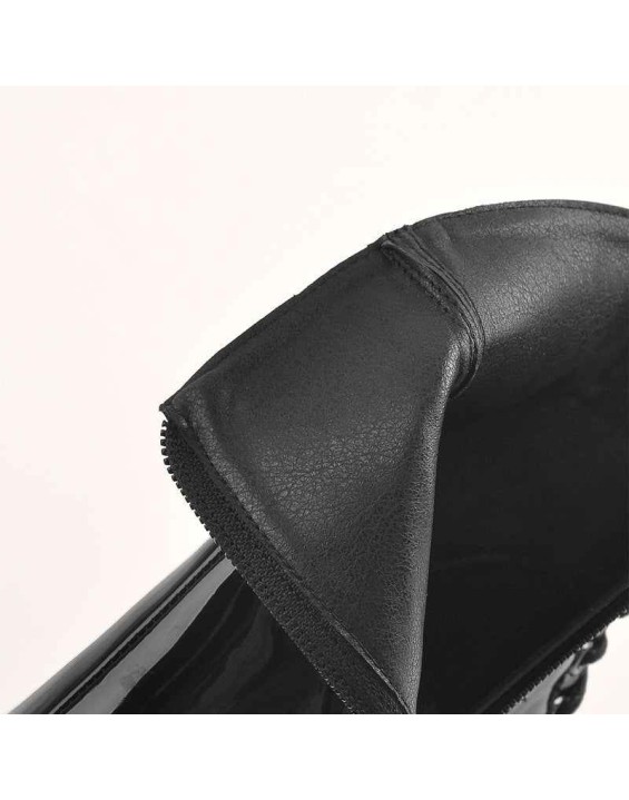 Red Peep Toe Patent Leather Zipper Ankle Boots
