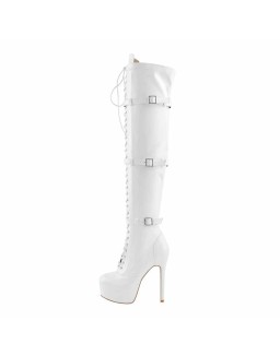 Platform Lace-Up Over The Knee Thigh Boots