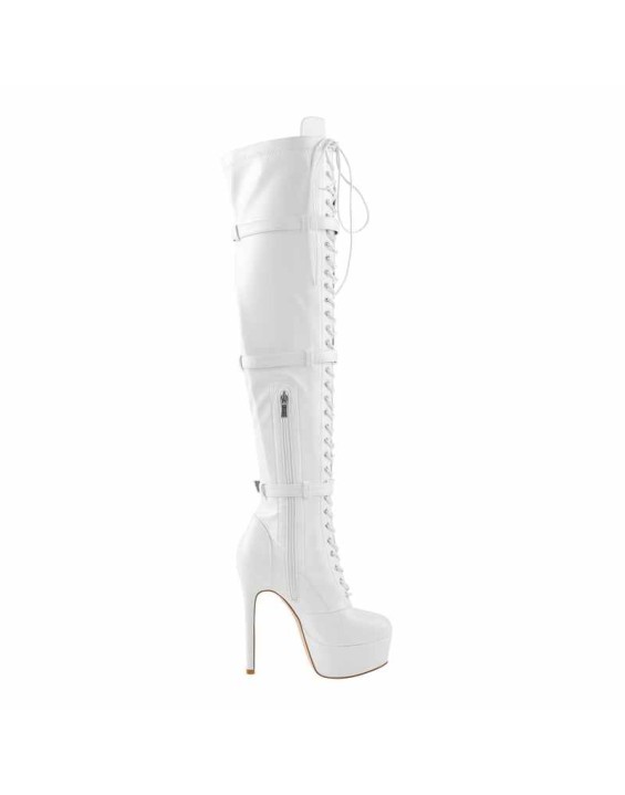 Platform Lace-Up Over The Knee Thigh Boots