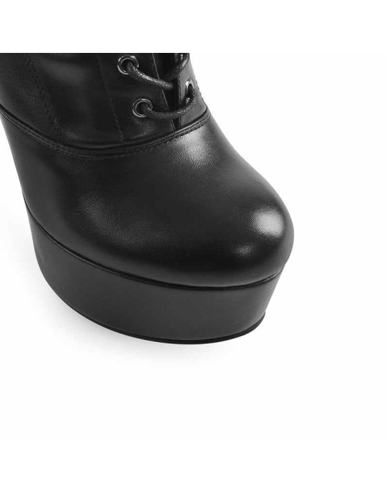 Platform Lace-Up Over The Knee Thigh Boots