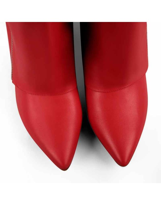 Pointed Toe Side Tassel Zipper Fold Over Boots