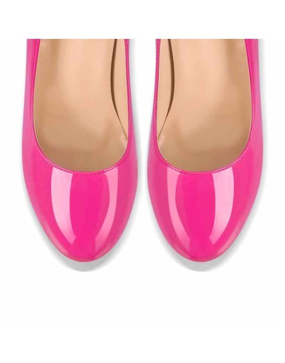 Round Toe Ankle Strap Platform Stiletto Pumps