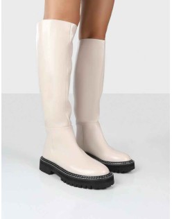 Dana Bone Pu Knee High Boots