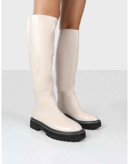 Dana Bone Pu Knee High Boots