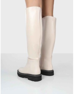 Dana Bone Pu Knee High Boots