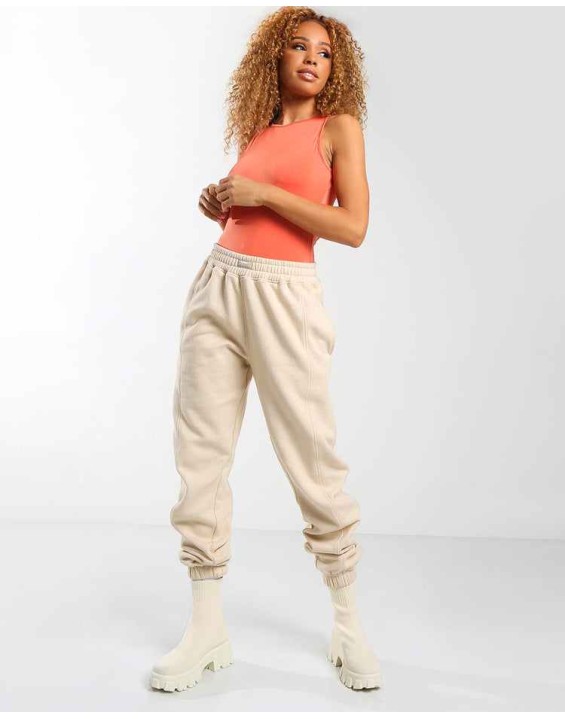 Amber x Public Desire racer front bodysuit orange
